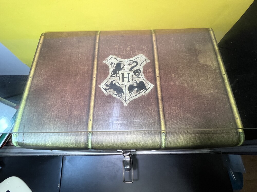 BAÚL HARRY POTTER CON JUEGOS DE MESA LIBROS Y DVDS ( EN FRANCÉS)